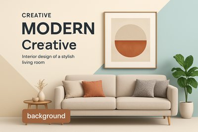 Stylish Modern Living Room Interior Design with Sofa