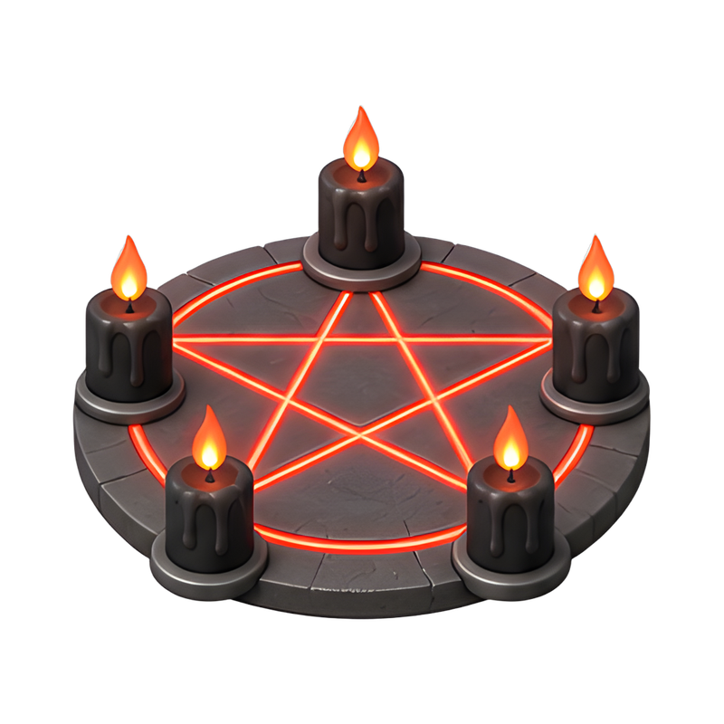 mystical pentagram summoning circle