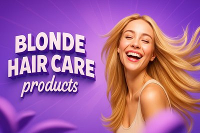 Dynamic Blonde Hair Care Products Banner Template