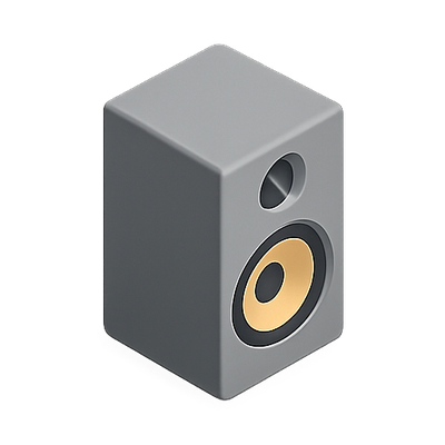 Stylized Speaker Icon in Minimalist Design
