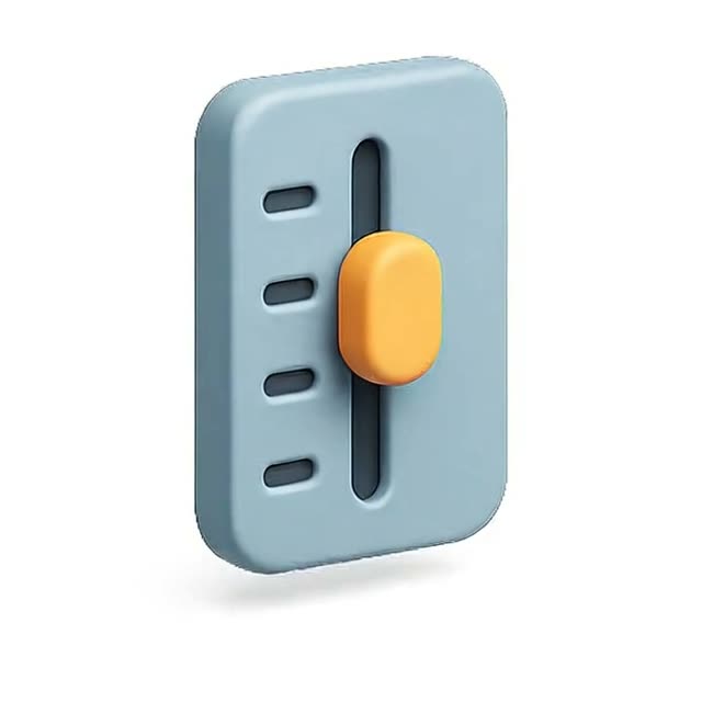 Stylish Control Slider Interface Elements for UI Design