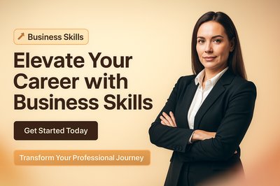 Professional Business Woman Portrait with Career Growth Focus