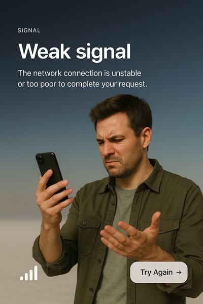 Minimalist Web Page Design for Weak Signal Notification