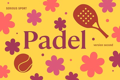 Colorful Padel Design with Floral Background