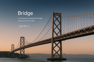 Stylish Web Design Featuring a Bridge Illustration