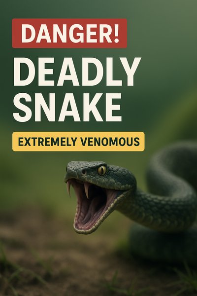 Cautionary Graphic Featuring a Venomous Snake