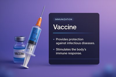 3D Illustration of Vaccine with Informative Block