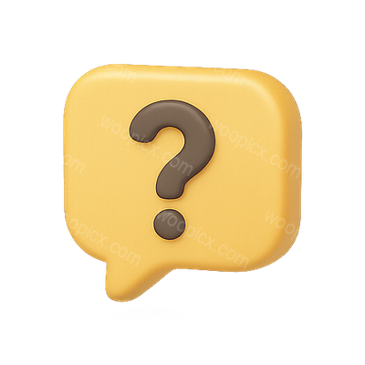 3D Speech Bubble Icon with Question Mark