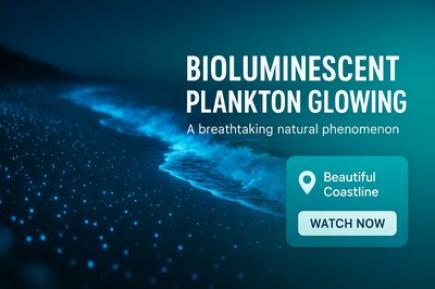 Stunning Image of Bioluminescent Plankton at Night