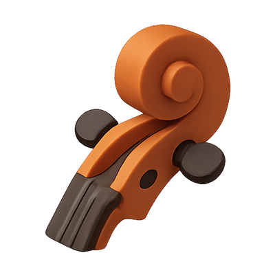 Stylized Violin-shaped Paper Clip Holder