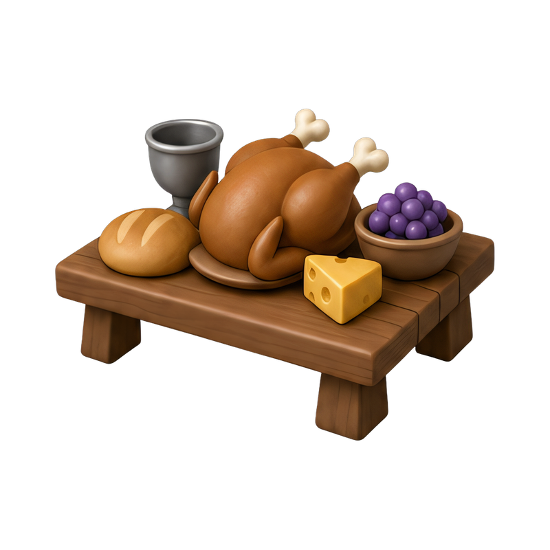 elegant feast table setup