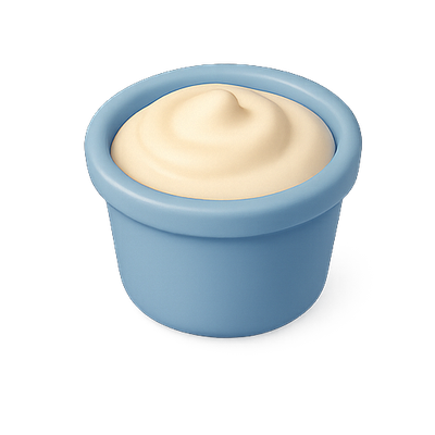 Realistic Illustration of a Blue Condiment Cup