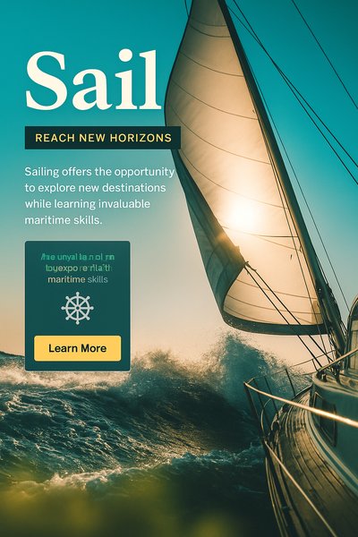 Dynamic Sail Scene with Engaging Call to Action