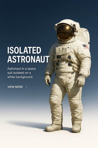 Stylish Astronaut Illustration with Gradient Background
