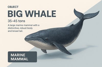 Dynamic Whale Advertisement Design with Modern Aesthetic