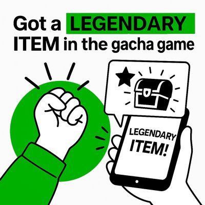 Exciting Gacha Game Announcement Graphic