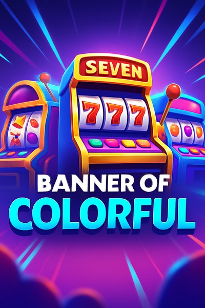 Vibrant Slot Machines Banner with Dynamic Design