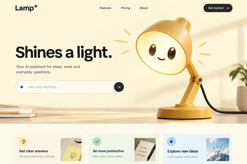Bright and Engaging AI Landing Page