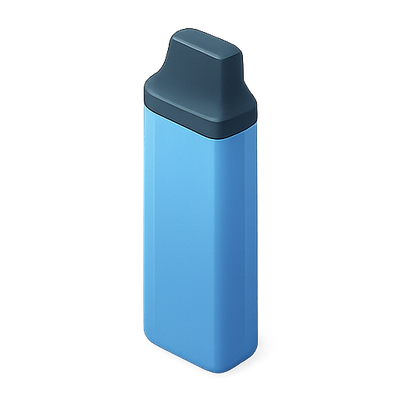 Stylized Blue Water Bottle with Modern Design
