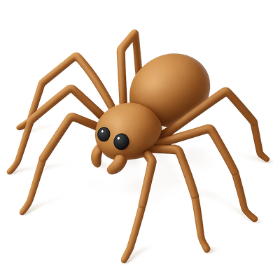 Realistic Cartoon Spider Illustration