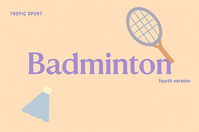 Updated Badminton Design with Tropical Theme