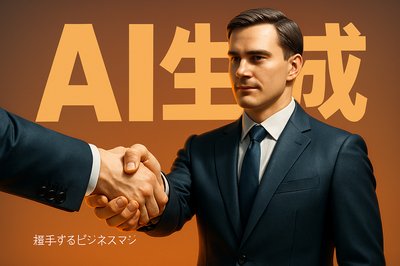 Businessman Handshake in Minimalistic Style