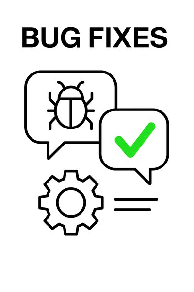 Illustrative Graphic for Software Bug Fixes Concept