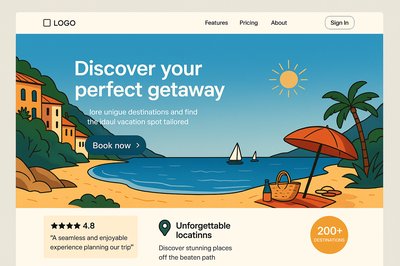 Dynamic Landing Page Design for Vacation Getaway