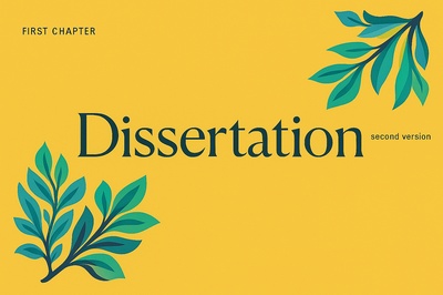 Colorful Patterns with Typography for Dissertation Cover