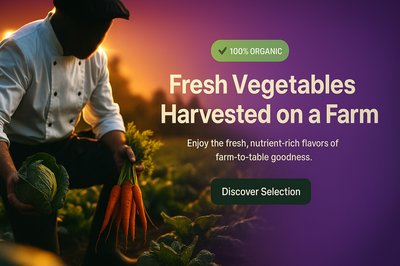 Harvesting Fresh Organic Vegetables on a Farm