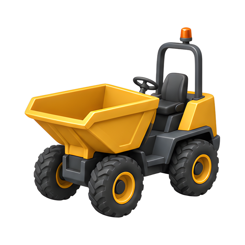 Compact front tip site dumper