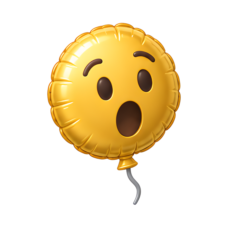 surprised face foil balloon