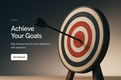 Stylish Web Page Design Featuring Bullseye Icon