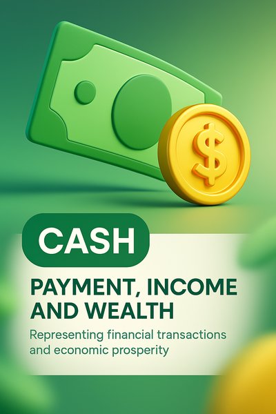 3D Illustration of Cash Symbolizing Financial Transactions