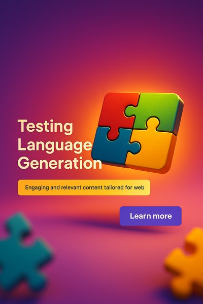 Colorful Puzzle Pieces Representing Language Generation Concepts