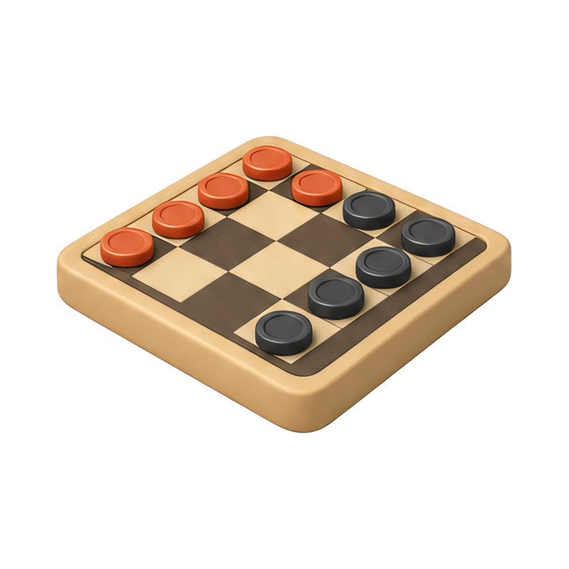 classic checkers board game setup