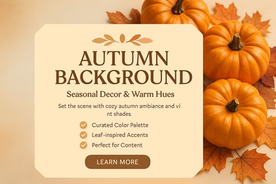 Autumn Background with Pumpkins and Leaves for Cozy Ambiance