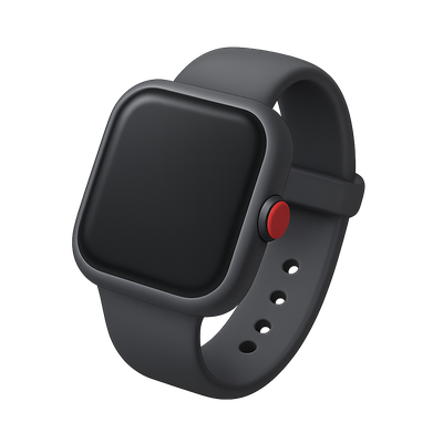 Stylish 3D Smartwatch Icon with Isometric Design
