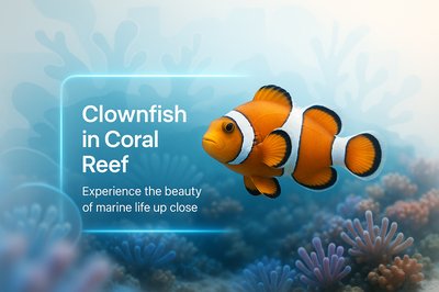 Vibrant Clownfish in Coral Reef Illustration