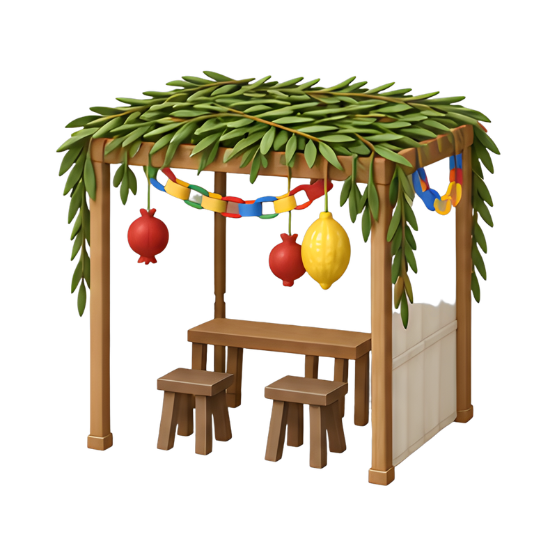 sukkah booth with branch roof
