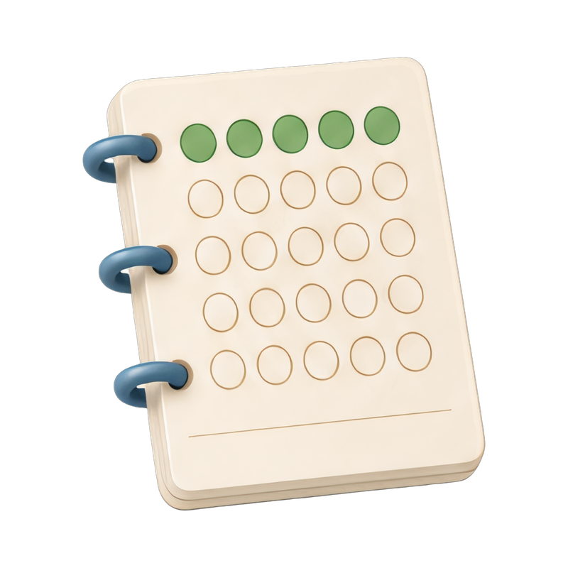 habit tracker with circular design