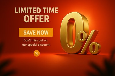 Promotional banner for limited time discount offer