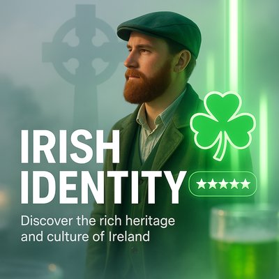 Promotional Graphic Celebrating Irish Heritage and Culture
