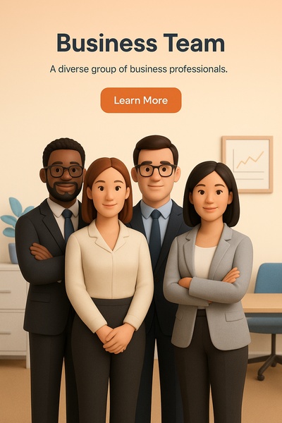 Diverse Business Professionals Team in Modern Office Setting