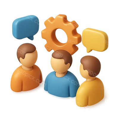 Teamwork and Innovation in 3D Icons