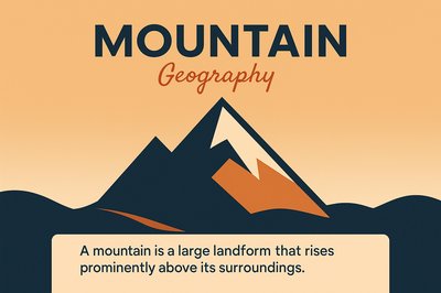 Stylized Mountain with Geographical Context - Visual Composition