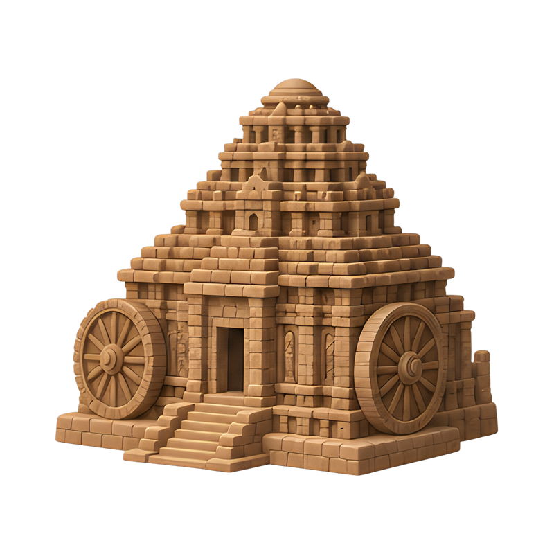 intricate stone wheels of konark