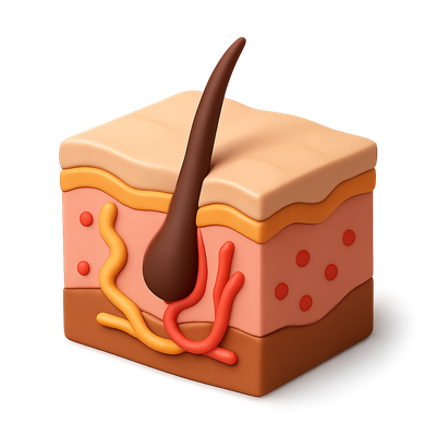 3D Skinning Icon with Volumetric Detail