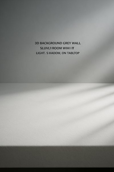 Cinematic Grey Wall Studio with Dynamic Shadows