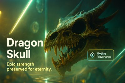 Realistic Neon Dragon Skull Design with Dynamic Elements